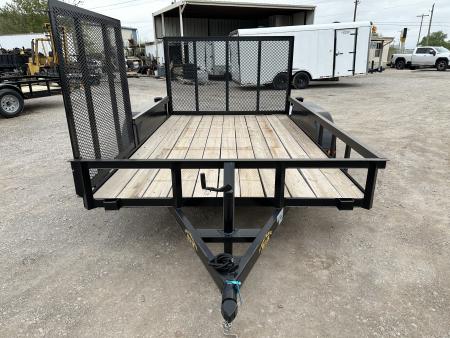 New 2024 Road Boss 83"x12' Bumper Pull w/4' Rear Gate & 4' Side Gate ATV Trailer