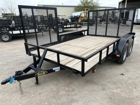 New 2024 Road Boss 83"x12' Bumper Pull w/4' Rear Gate & 4' Side Gate ATV Trailer