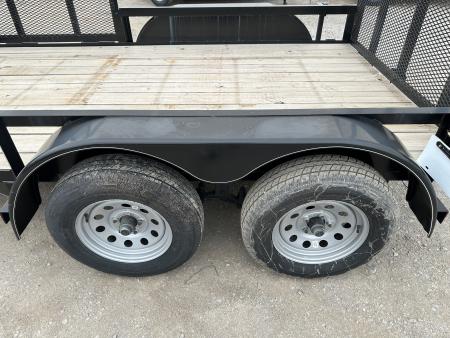 New 2024 Road Boss 83"x12' Bumper Pull w/4' Rear Gate & 4' Side Gate ATV Trailer