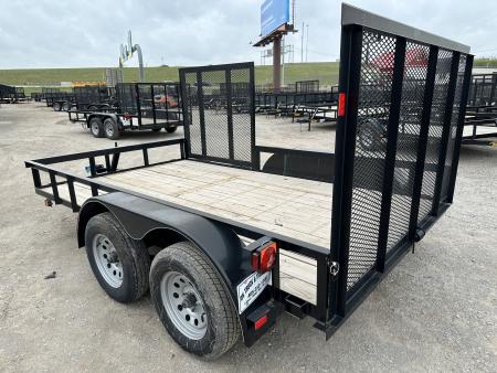 New 2024 Road Boss 83"x12' Bumper Pull w/4' Rear Gate & 4' Side Gate ATV Trailer