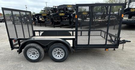 New 2024 Road Boss 83"x12' Bumper Pull w/4' Rear Gate & 4' Side Gate ATV Trailer