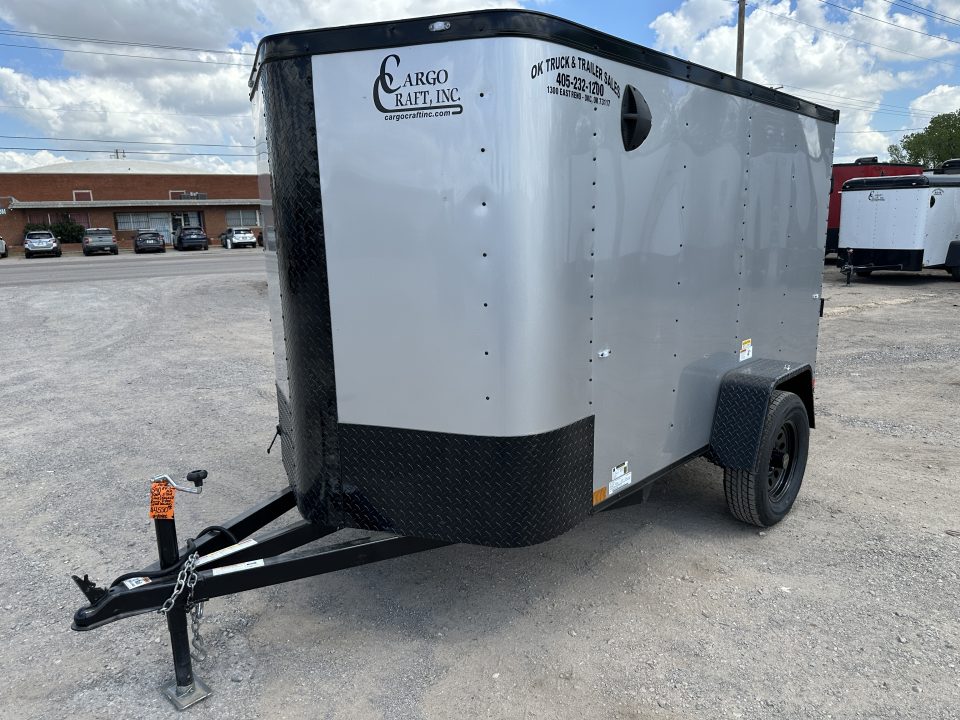 New 2026 Cargo Craft 5'x10'x5' Elite Silver V Nose w/ side door & ramp door Cargo / Enclosed Trailer