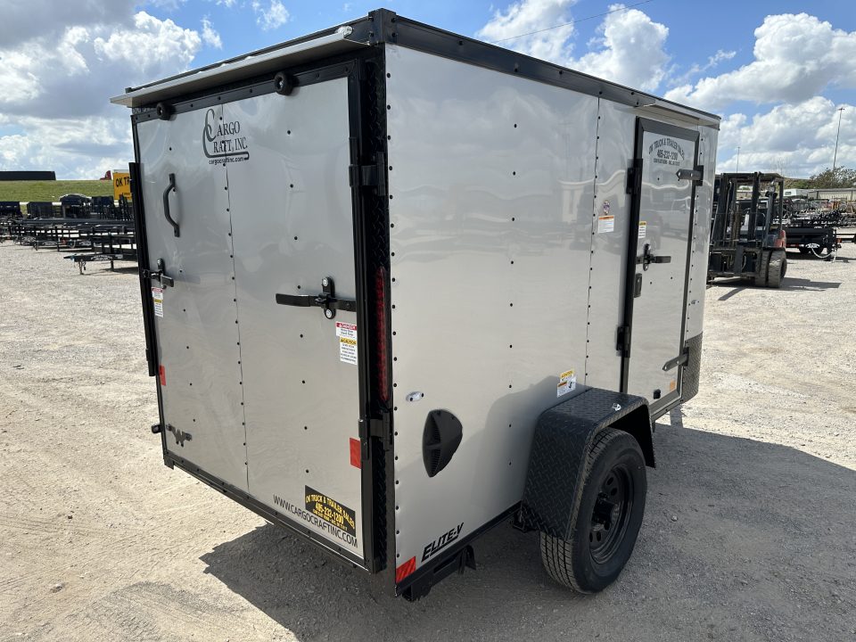 New 2026 Cargo Craft 5'x10'x5' Elite Silver V Nose w/ side door & ramp door Cargo / Enclosed Trailer