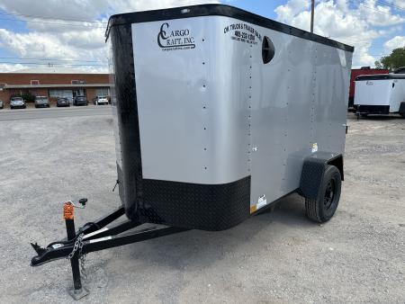 New 2026 Cargo Craft 5'x10'x5' Elite Silver V Nose w/ side door & ramp door Cargo / Enclosed Trailer