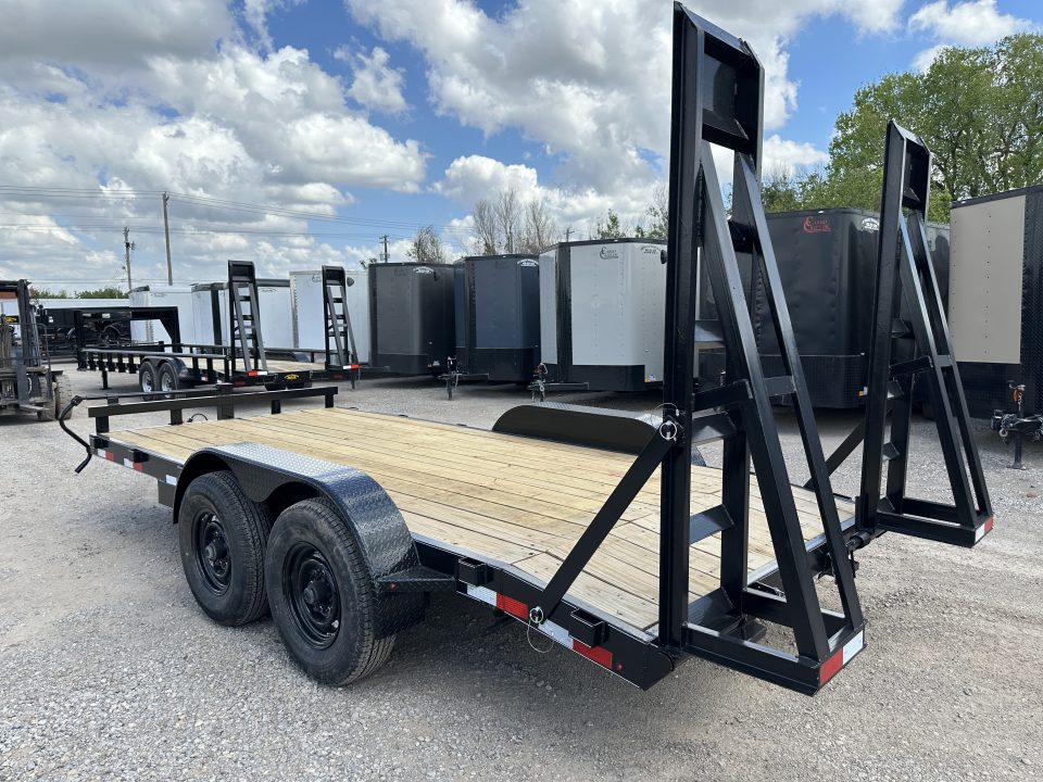 New 2026 Road Boss 83" x 16' Heavy Duty Stand Up Ramps Equipment Trailer