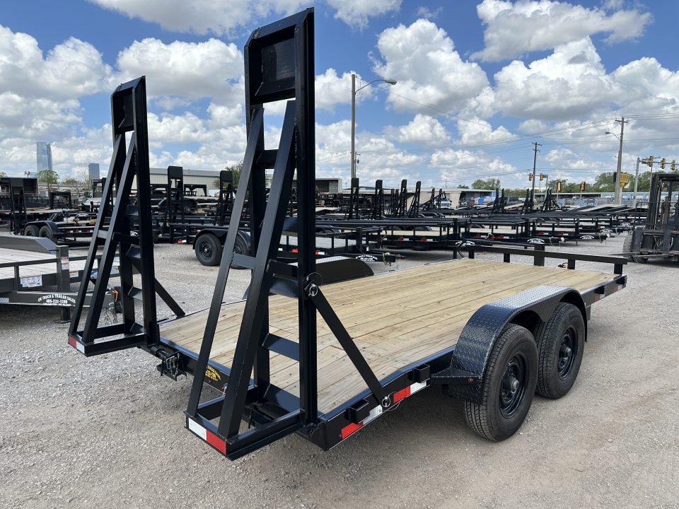New 2026 Road Boss 83" x 16' Heavy Duty Stand Up Ramps Equipment Trailer