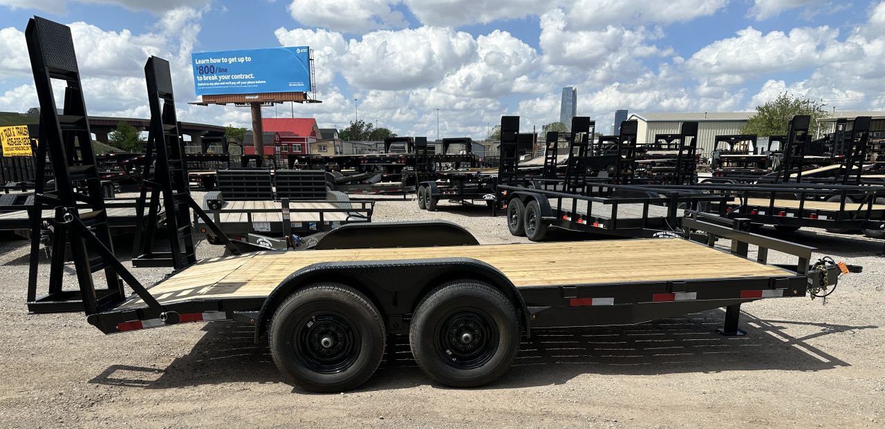 New 2026 Road Boss 83" x 16' Heavy Duty Stand Up Ramps Equipment Trailer
