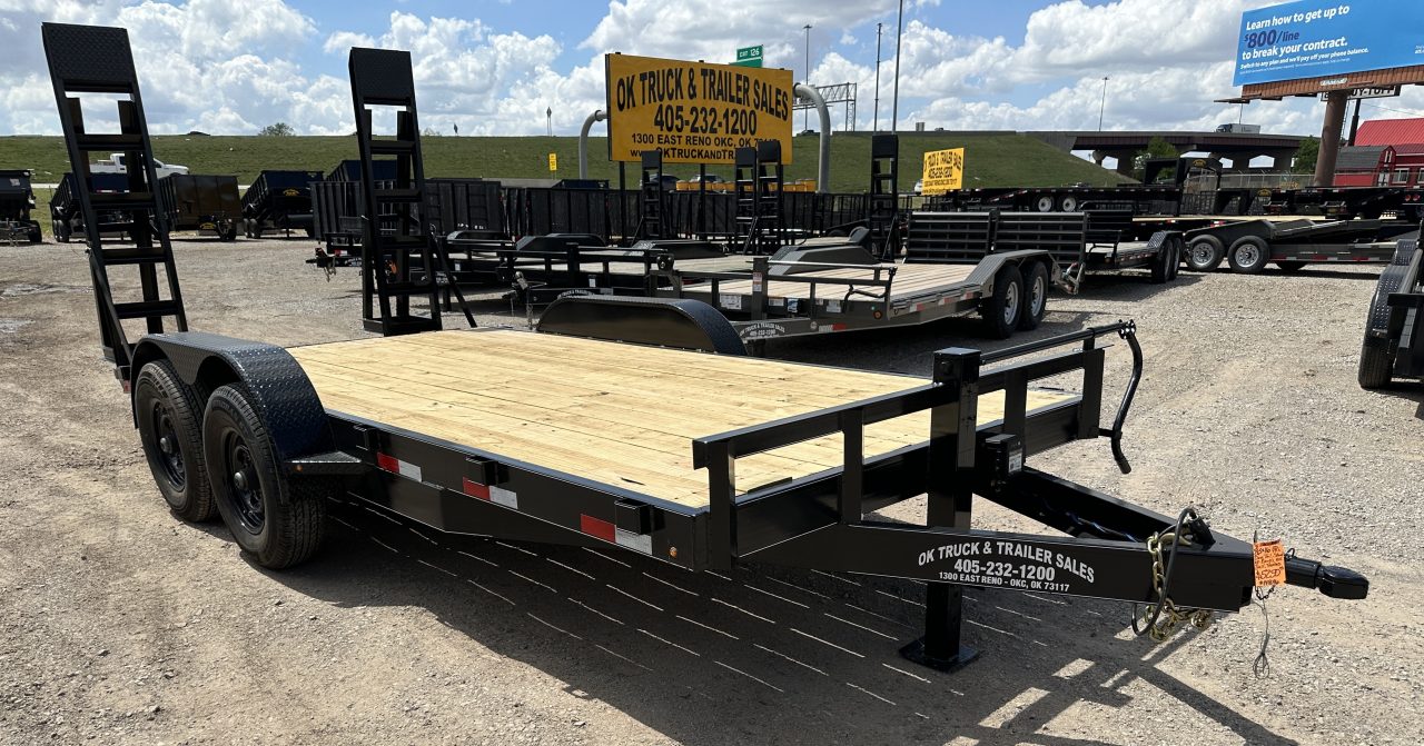 New 2026 Road Boss 83" x 16' Heavy Duty Stand Up Ramps Equipment Trailer