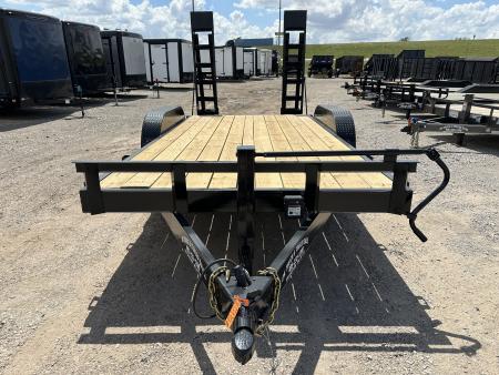 New 2026 Road Boss 83  x 16' Heavy Duty Stand Up Ramps Equipment Trailer