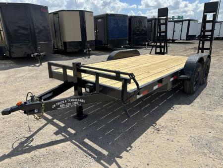 New 2026 Road Boss 83" x 16' Heavy Duty Stand Up Ramps Equipment Trailer