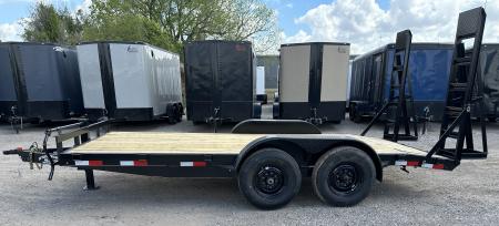 New 2026 Road Boss 83" x 16' Heavy Duty Stand Up Ramps Equipment Trailer