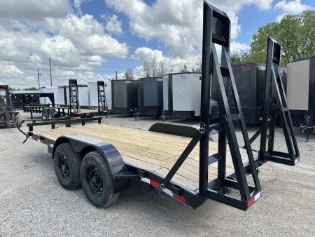 New 2026 Road Boss 83" x 16' Heavy Duty Stand Up Ramps Equipment Trailer