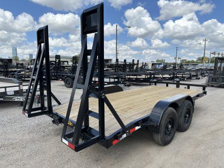 New 2026 Road Boss 83" x 16' Heavy Duty Stand Up Ramps Equipment Trailer