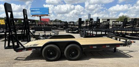 New 2026 Road Boss 83" x 16' Heavy Duty Stand Up Ramps Equipment Trailer