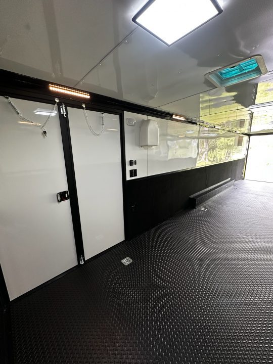 New 2026 Rock Solid Cargo 8.5x32 Race Trailer-Finished Interior-Triple 7000 TORSIONS -FLAT FRONT-24ft Awning