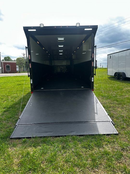 New 2026 Rock Solid Cargo 8.5x32 Race Trailer-Finished Interior-Triple 7000 TORSIONS -FLAT FRONT-24ft Awning