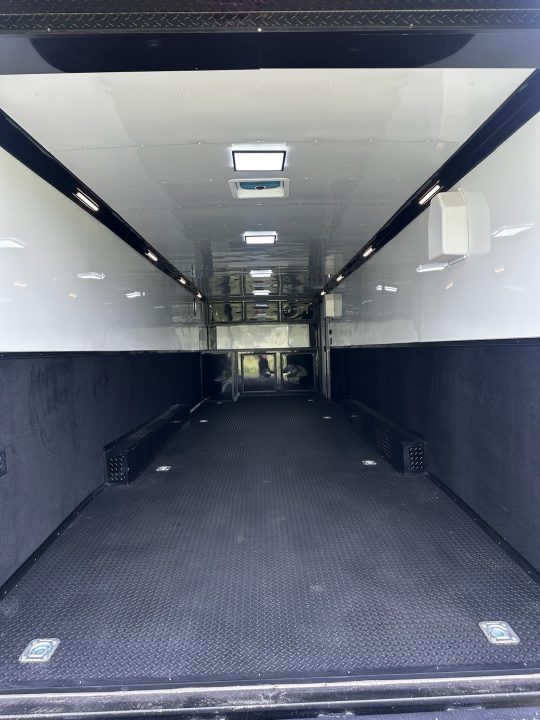 New 2026 Rock Solid Cargo 8.5x32 Race Trailer-Finished Interior-Triple 7000 TORSIONS -FLAT FRONT-24ft Awning