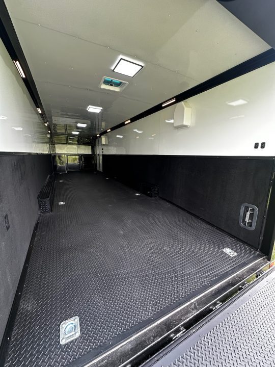 New 2026 Rock Solid Cargo 8.5x32 Race Trailer-Finished Interior-Triple 7000 TORSIONS -FLAT FRONT-24ft Awning
