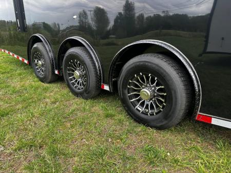 New 2026 Rock Solid Cargo 8.5x32 Race Trailer-Finished Interior-Triple 7000 TORSIONS -FLAT FRONT-24ft Awning