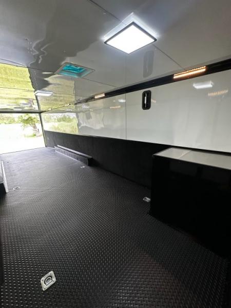 New 2026 Rock Solid Cargo 8.5x32 Race Trailer-Finished Interior-Triple 7000 TORSIONS -FLAT FRONT-24ft Awning