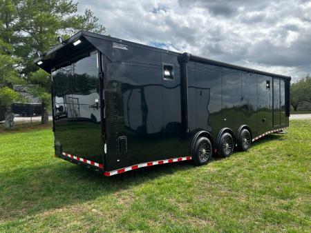 New 2026 Rock Solid Cargo 8.5x32 Race Trailer-Finished Interior-Triple 7000 TORSIONS -FLAT FRONT-24ft Awning