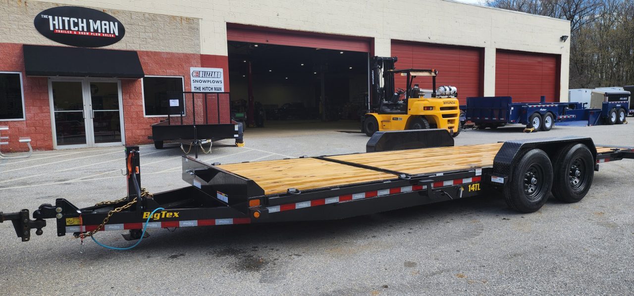 New 7 x 22 (16+6) Big Tex 14TL Tilt Bed Equipment Trailer, 14k GVWR **6' Stationary Deck, Removable Fenders, Adj. Hyd. Dampener