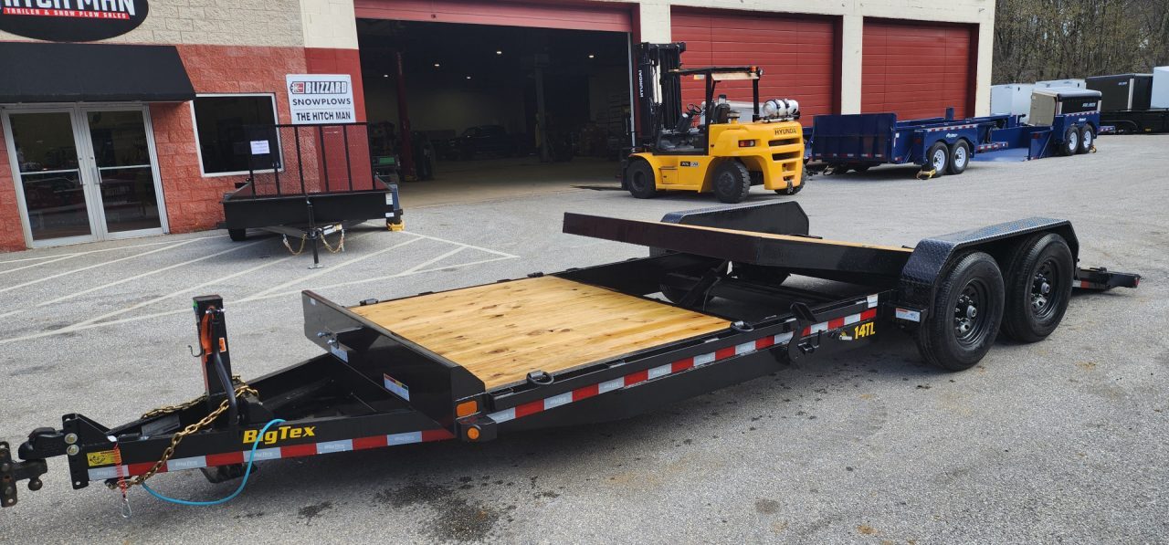 New 7 x 22 (16+6) Big Tex 14TL Tilt Bed Equipment Trailer, 14k GVWR **6' Stationary Deck, Removable Fenders, Adj. Hyd. Dampener