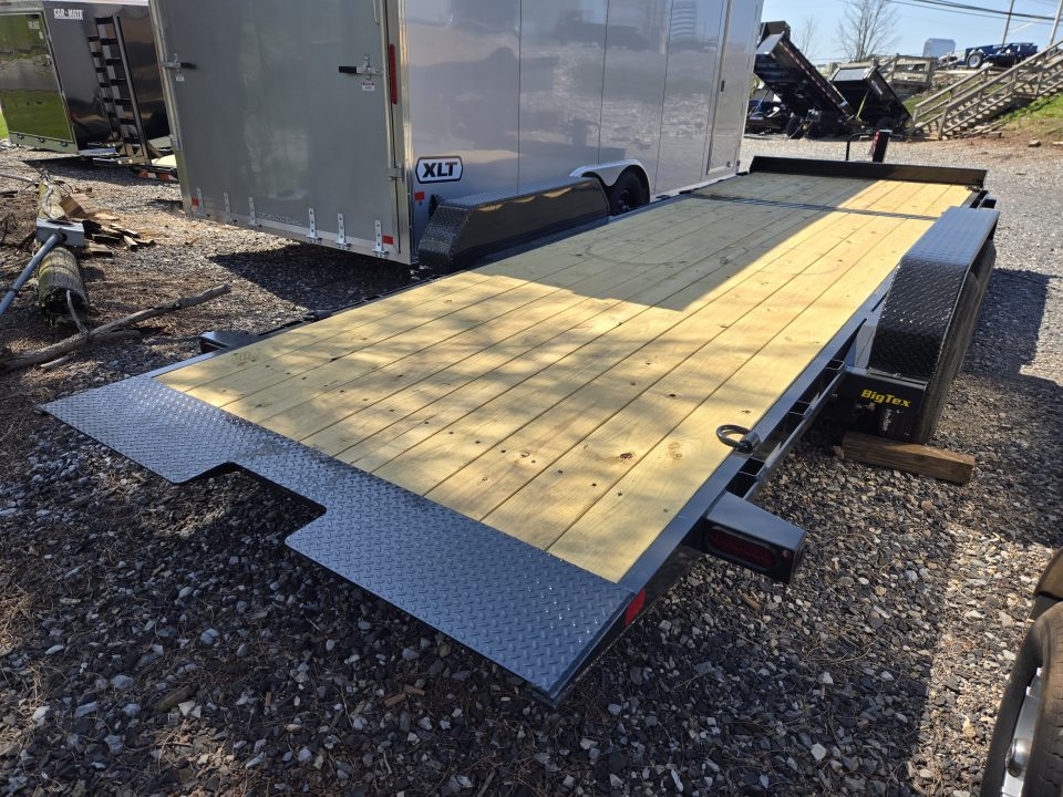 New 7 x 22 (16+6) Big Tex 14TL Tilt Bed Equipment Trailer, 14k GVWR **6' Stationary Deck, Removable Fenders, Adj. Hyd. Dampener