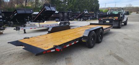 New 7 x 22 (16+6) Big Tex 14TL Tilt Bed Equipment Trailer, 14k GVWR **6' Stationary Deck, Removable Fenders, Adj. Hyd. Dampener