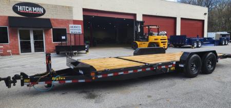 New 7 x 22 (16+6) Big Tex 14TL Tilt Bed Equipment Trailer, 14k GVWR **6' Stationary Deck, Removable Fenders, Adj. Hyd. Dampener