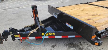 New 7 x 22 (16+6) Big Tex 14TL Tilt Bed Equipment Trailer, 14k GVWR **6' Stationary Deck, Removable Fenders, Adj. Hyd. Dampener