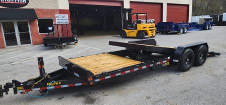New 7 x 22 (16+6) Big Tex 14TL Tilt Bed Equipment Trailer, 14k GVWR **6' Stationary Deck, Removable Fenders, Adj. Hyd. Dampener
