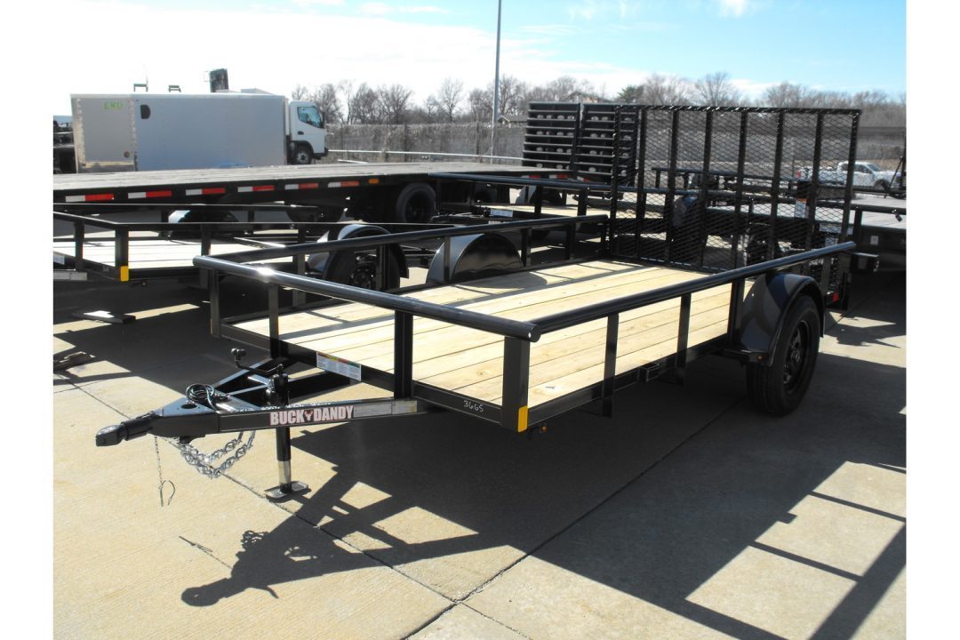 New Utility Trailer 77 X 12 Pipe Rail Top Rear Spring Assisted Gate