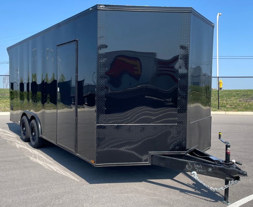New 8.5 x 20' Enclosed Blackout Car / Racing Trailer 9,990LB, 7' High, Spoiler, Spread Axles