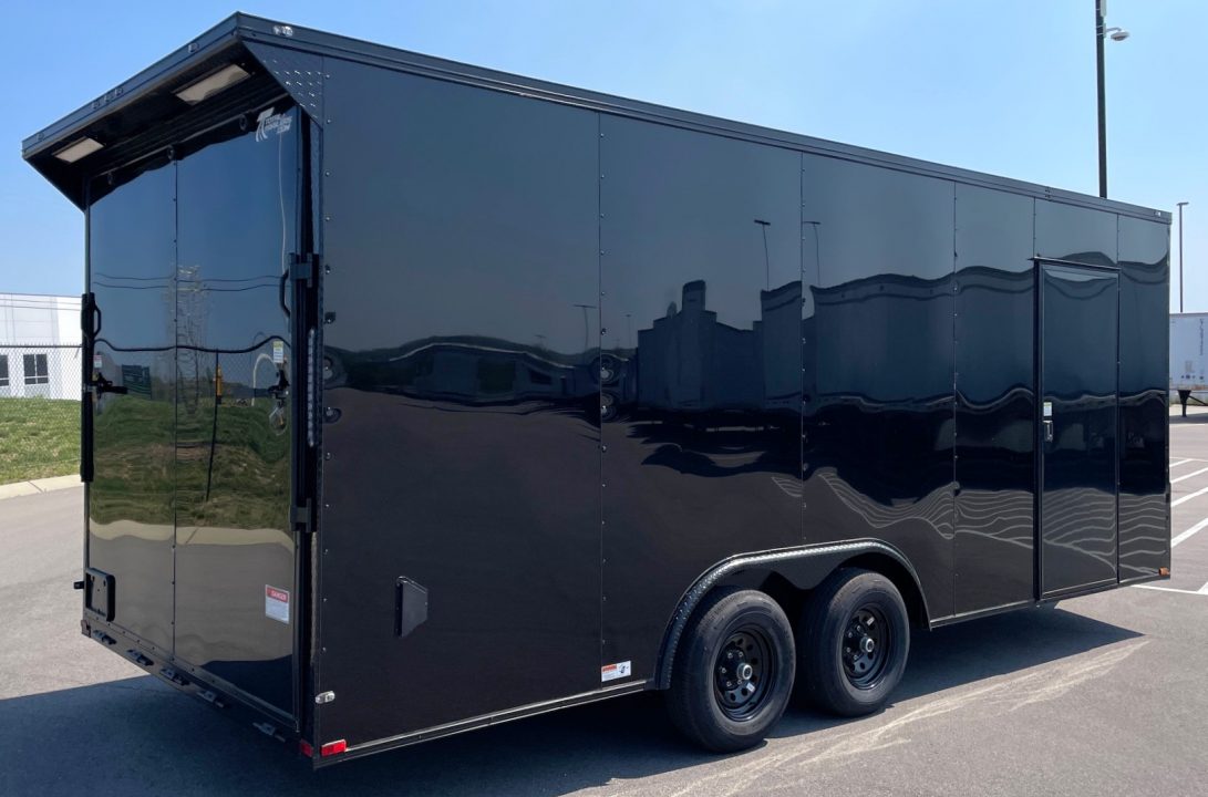 New 8.5 x 20' Enclosed Blackout Car / Racing Trailer 9,990LB, 7' High, Spoiler, Spread Axles