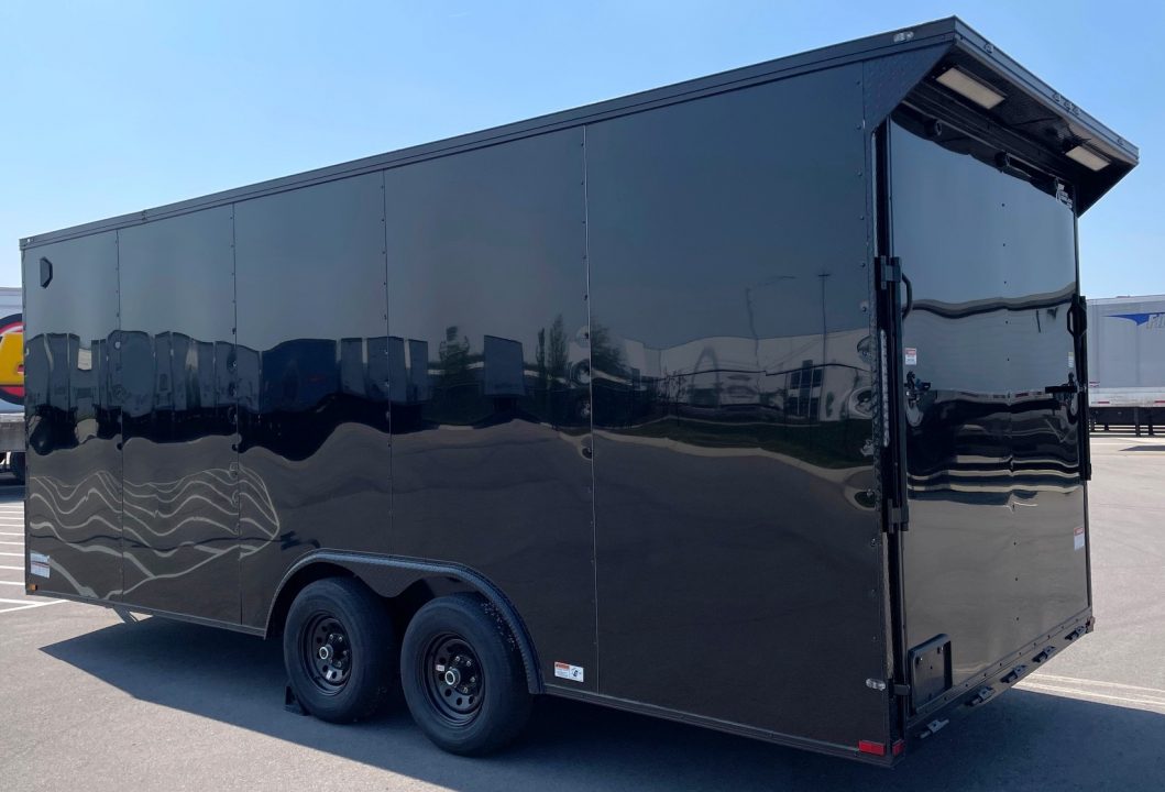 New 8.5 x 20' Enclosed Blackout Car / Racing Trailer 9,990LB, 7' High, Spoiler, Spread Axles