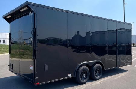 New 8.5 x 20' Enclosed Blackout Car / Racing Trailer 9,990LB, 7' High, Spoiler, Spread Axles