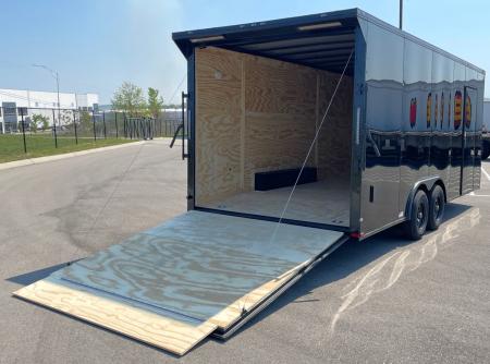 New 8.5 x 20' Enclosed Blackout Car / Racing Trailer 9,990LB, 7' High, Spoiler, Spread Axles
