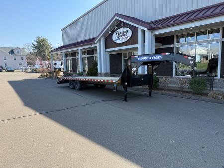 New SURE-TRAC 8'6  x 25' HEAVY DUTY LOW PROFILE DECKOVER TRAILER GOOSENECK 15K