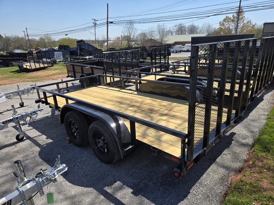 New 6'5" x 14' Big Tex 60PI Tandem Axle Utility Trailer, 6k GVWR ***2" Ball, Spring Assist Gate, Set Back Jack, Spare Mount