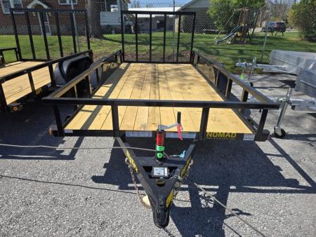 New 6'5" x 14' Big Tex 60PI Tandem Axle Utility Trailer, 6k GVWR ***2" Ball, Spring Assist Gate, Set Back Jack, Spare Mount