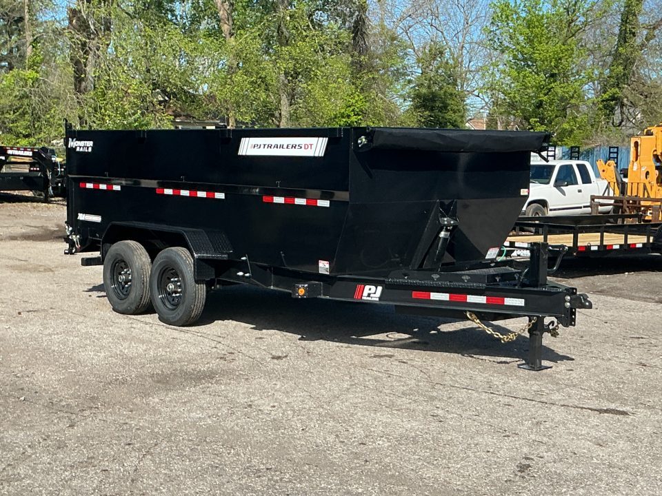 New 2026 PJ Trailers 83" x 16' Low-Pro High Side Telescopic (DT1) 15.4K GVWR Dump Trailer
