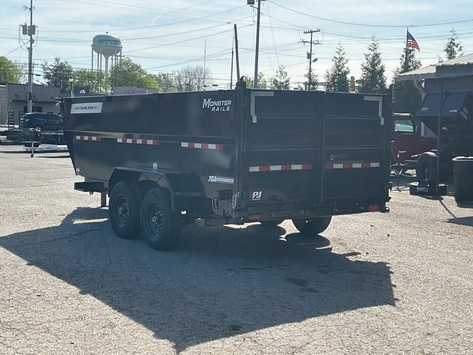 New 2026 PJ Trailers 83" x 16' Low-Pro High Side Telescopic (DT1) 15.4K GVWR Dump Trailer
