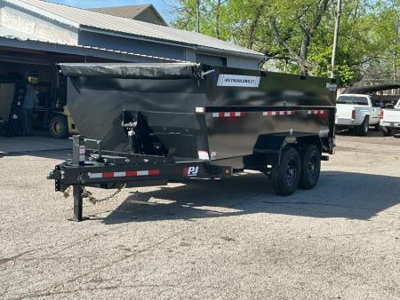 New 2026 PJ Trailers 83" x 16' Low-Pro High Side Telescopic (DT1) 15.4K GVWR Dump Trailer