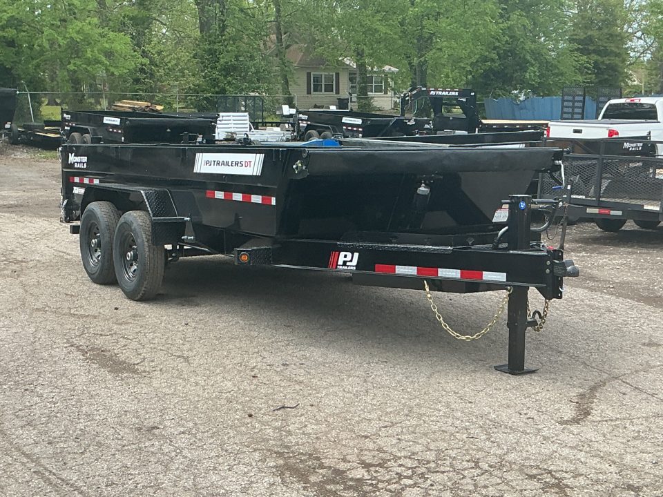 New 2026 PJ Trailers 83" x 16' Low-Pro Telescopic (DT1) 15.4K GVWR Dump Trailer