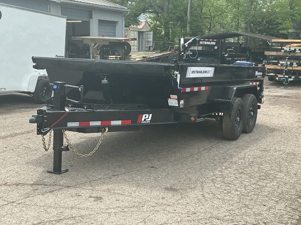 New 2026 PJ Trailers 83" x 16' Low-Pro Telescopic (DT1) 15.4K GVWR Dump Trailer