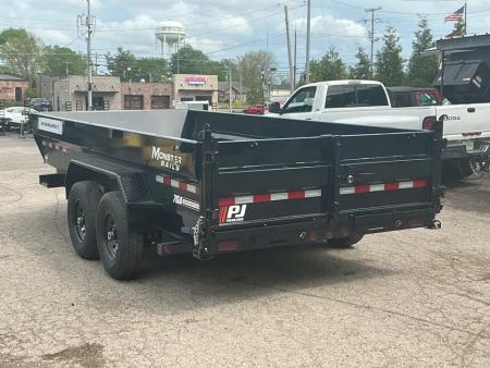 New 2026 PJ Trailers 83" x 16' Low-Pro Telescopic (DT1) 15.4K GVWR Dump Trailer