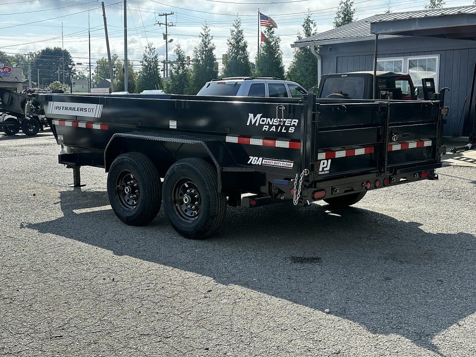 New 2026 PJ Trailers 83" x 14' Low-Pro Telescopic (DT1) 15.4K GVWR Dump Trailer