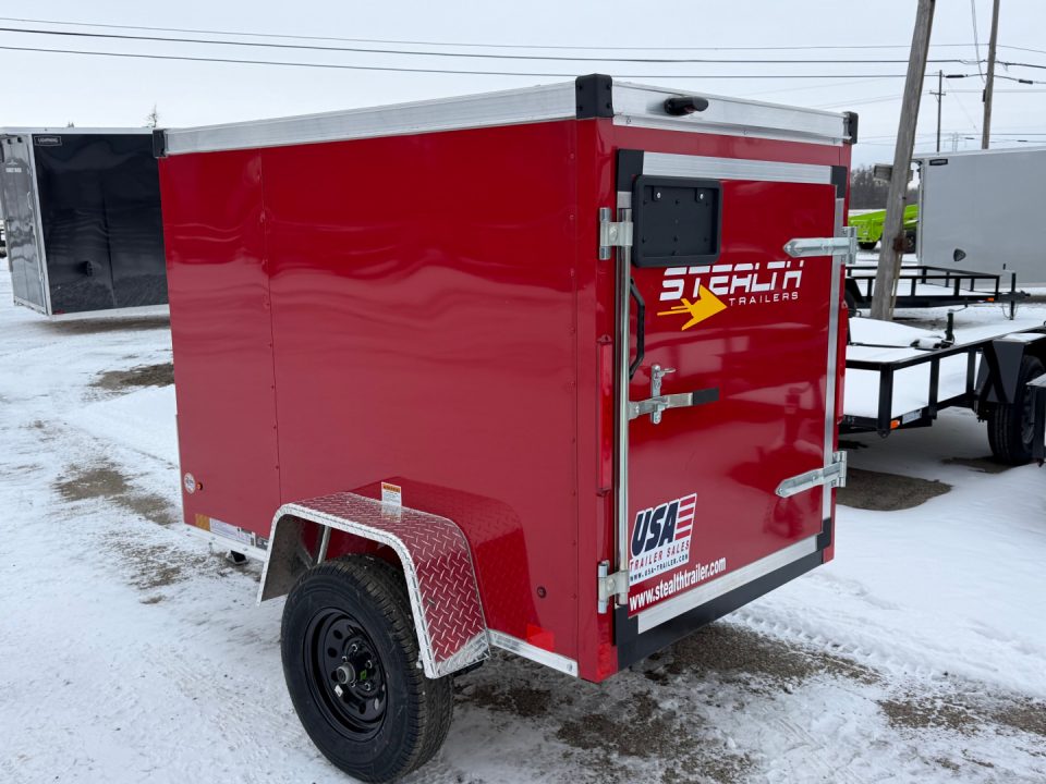 New 2026 Stealth 4 X 6 Trailers MUSTANG Cargo / Enclosed Trailer With Barn Door