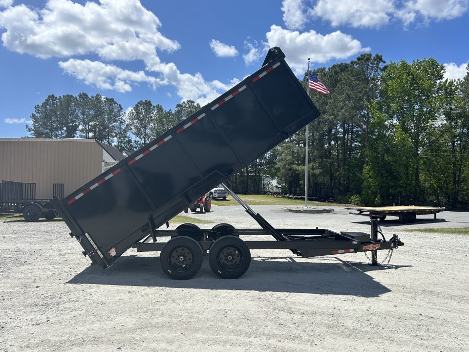 New 2026 Down 2 Earth Trailers 7x16 Dump Trailer with 8K Axkes #11,656 Payload & 48" Sides